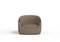 Modern Bubble Armchair in Brown Boucle and Walnut by Javier Gomez 2