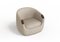 Modern Bubble Armchair in Cream Boucle and Walnut by Javier Gomez 3