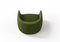 Modern Bubble Armchair in Green Boucle and Walnut by Javier Gomez 4