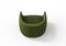 Moderner Bubble Armlehnstuhl aus grünem Boucle & Nussholz von Javier Gomez 4