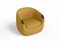 Moderner Bubble Sessel aus Senf Boucle & Nussholz von Javier Gomez 3