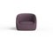 Modern Bubble Armchair in Purple Boucle and Walnut by Javier Gomez 2