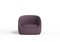 Modern Bubble Armchair in Purple Boucle and Walnut by Javier Gomez, Image 2