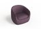 Modern Bubble Armchair in Purple Boucle and Walnut by Javier Gomez, Image 3