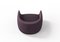 Modern Bubble Armchair in Purple Boucle and Walnut by Javier Gomez 4