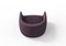 Modern Bubble Armchair in Purple Boucle and Walnut by Javier Gomez, Image 4