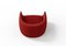 Moderner Bubble Armlehnstuhl aus rotem Boucle & Nussholz von Javier Gomez 4
