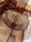 Mesa redonda de palisandro con incrustaciones de marfil, años 40, Imagen 7