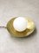 Kleine Mid-Century Pearl Tisch- oder Wandlampe aus Messing & Opalglas, 1950er 1