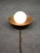 Kleine Mid-Century Pearl Tisch- oder Wandlampe aus Messing & Opalglas, 1950er 16