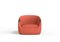 Fauteuil Bubble Moderne en Boucle Saumon et Noyer par Javier Gomez 2