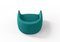 Modern Bubble Armchair in Teal Boucle and Walnut by Javier Gomez, Image 4