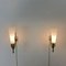 Wall Lamps in Brass and Glass, 1950s, Set of 3 6