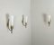 Wall Lamps in Brass and Glass, 1950s, Set of 3 7