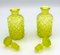 19th Century Uranium Baccarat Glass Perfume Bottles, Set of 2 2