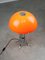 Table Space Age Mushroom Vintage en Verre Acrylique Orange 3