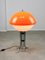 Vintage Space Age Mushroom Table in Orange Acrylic Glass 2