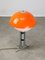 Vintage Space Age Mushroom Table in Orange Acrylic Glass 4