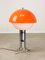 Vintage Space Age Mushroom Tisch aus Orangefarbenem Acrylglas 1