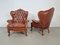Italian Victorian Style Sheep Leather Armchairs, 1950s, Set of 2 3