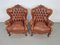 Italian Victorian Style Sheep Leather Armchairs, 1950s, Set of 2 2