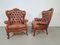 Italian Victorian Style Sheep Leather Armchairs, 1950s, Set of 2 5