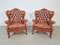 Italian Victorian Style Sheep Leather Armchairs, 1950s, Set of 2 14