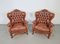 Italian Victorian Style Sheep Leather Armchairs, 1950s, Set of 2 13