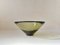 Danish Modern Olive Green Glass Disko Bowl by Per Lutken for Holmegaard, 1959, Image 1