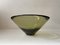 Danish Modern Olive Green Glass Disko Bowl by Per Lutken for Holmegaard, 1959, Image 2