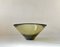 Danish Modern Olive Green Glass Disko Bowl by Per Lutken for Holmegaard, 1961 2