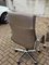 Swivel Desk Chairs in Brown Leather and Chrome, Set of 2 8