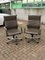 Swivel Desk Chairs in Brown Leather and Chrome, Set of 2 2