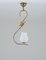 Scandinavian Modern Pendant Lamp in Brass and Glass by Hans Bergström, 1950s, Image 3