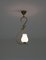 Scandinavian Modern Pendant Lamp in Brass and Glass by Hans Bergström, 1950s 7