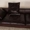 Four-Seater Sofa in Brown Leather 5