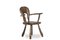 Brutalistischer Armlehnstuhl aus Gehobeltem Holz von Maison Chevalier, 1960er 1