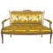 19th Century Louis XVI Giltwood and Silk Sofa, Image 1