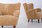 Laila Armchairs in Sheepskin by Ilmari Lappalainen for Asko, 1950s, Set of 2 5