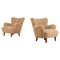 Laila Armchairs in Sheepskin by Ilmari Lappalainen for Asko, 1950s, Set of 2, Image 1