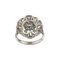 Art Deco Stil Ring aus 900 Platin mit Diamanten und Saphiren 6