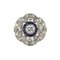Art Deco Style Ring in 900 Platinum with Diamonds and Sapphires 3