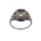 Platinum Ring with Diamonds and Sapphires, 2000s, Image 6