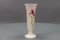 German White Porcelain Vase with Pink Feather Carnation Flower by Hutschenreuther, 1950s, Image 3