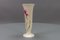 Vase en Porcelaine Blanche avec Oeillet Rose en Plumes par Hutschenreuther, Allemagne, 1950s 9