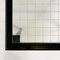 Mesa italiana moderna cuadrada de metal negro y vidrio cuadrado, años 80, Imagen 7