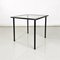 Modern Italian Square Table in Black Metal and Square Glass, 1980s 2