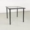 Modern Italian Square Table in Black Metal and Square Glass, 1980s 5