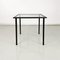 Modern Italian Square Table in Black Metal and Square Glass, 1980s 4