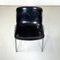 Italian Modern Black Plastic Chairs Modus SM 203 attributed to Borsani for Tecno, 1980s, Set of 8 9